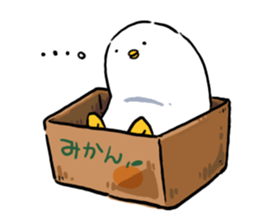 Mochimochi white bird sticker #7534416