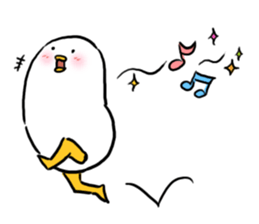 Mochimochi white bird sticker #7534421