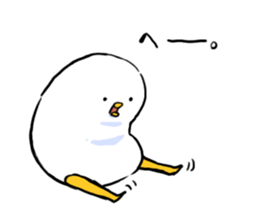 Mochimochi white bird sticker #7534422