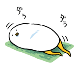 Mochimochi white bird sticker #7534425