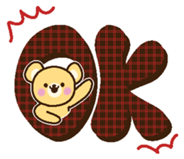 Large letters and bear (autumn) sticker #7536788
