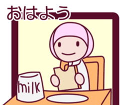 a cute little girl Sticker sticker #7536893