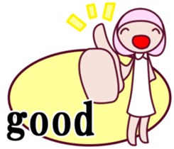 a cute little girl Sticker sticker #7536902