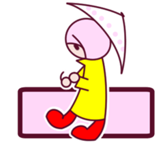 a cute little girl Sticker sticker #7536907