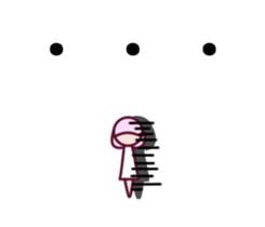 a cute little girl Sticker sticker #7536912