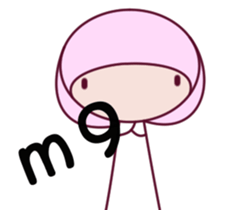 a cute little girl Sticker sticker #7536914