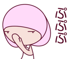 a cute little girl Sticker sticker #7536925