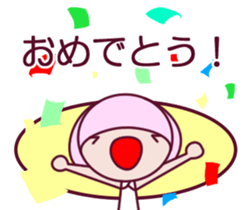 a cute little girl Sticker sticker #7536927