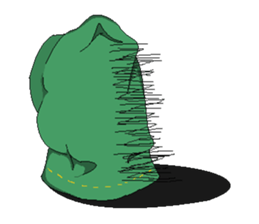 Green ghost doll sticker #7539598