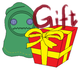 Green ghost doll sticker #7539610