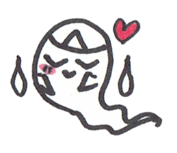 cute ghost tamachan2 sticker #7539903