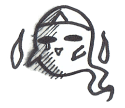 cute ghost tamachan2 sticker #7539914