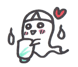 cute ghost tamachan2 sticker #7539922