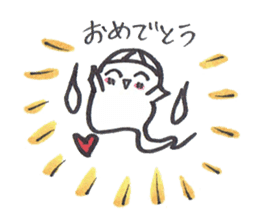 cute ghost tamachan2 sticker #7539926