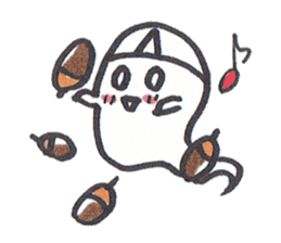 cute ghost tamachan2 sticker #7539930
