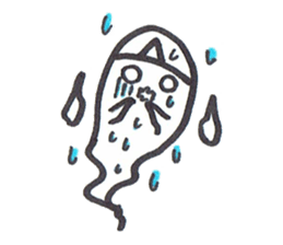 cute ghost tamachan2 sticker #7539937