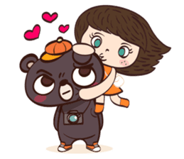 Beauty and the bear (English version) sticker #7540202