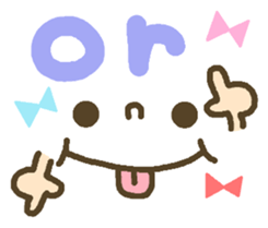 Cute emoticons. English ed. sticker #7541547