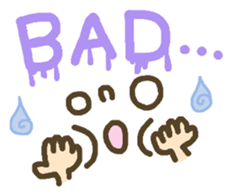 Cute emoticons. English ed. sticker #7541552