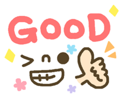 Cute emoticons. English ed. sticker #7541553