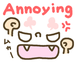 Cute emoticons. English ed. sticker #7541555
