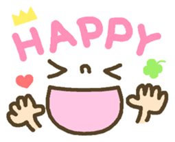 Cute emoticons. English ed. sticker #7541562