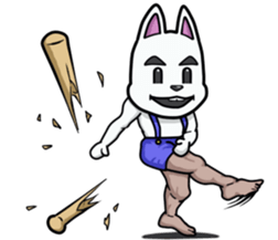 Powerful bunny sticker #7542261