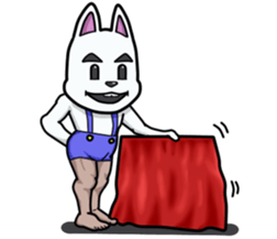 Powerful bunny sticker #7542262