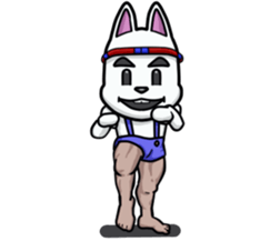 Powerful bunny sticker #7542263