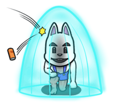 Powerful bunny sticker #7542265