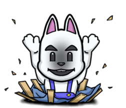 Powerful bunny sticker #7542270