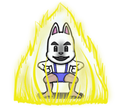 Powerful bunny sticker #7542281