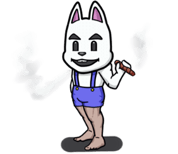 Powerful bunny sticker #7542282