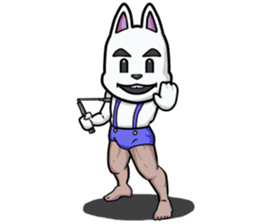 Powerful bunny sticker #7542284