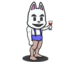 Powerful bunny sticker #7542287