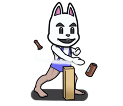 Powerful bunny sticker #7542290