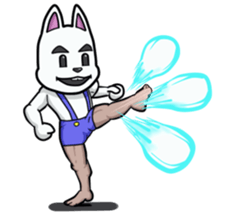 Powerful bunny sticker #7542293