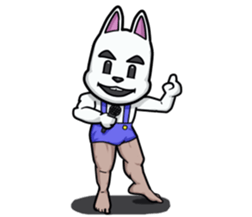 Powerful bunny sticker #7542294