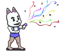 Powerful bunny sticker #7542296