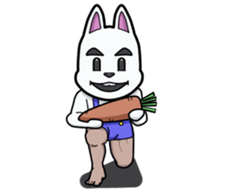 Powerful bunny sticker #7542299