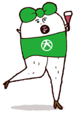 Beautiful leg Japanese radish tetsuko sticker #7542806