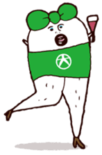 Beautiful leg Japanese radish tetsuko sticker #7542806