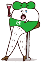 Beautiful leg Japanese radish tetsuko sticker #7542807