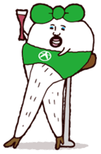 Beautiful leg Japanese radish tetsuko sticker #7542807