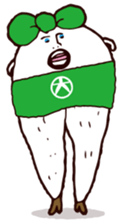 Beautiful leg Japanese radish tetsuko sticker #7542818