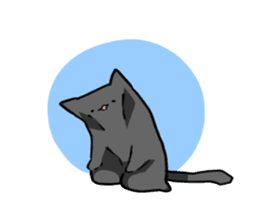 black-black-black cat. sticker #7543228