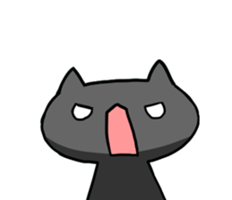 black-black-black cat. sticker #7543234