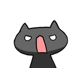 black-black-black cat. sticker #7543234