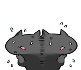 black-black-black cat. sticker #7543238