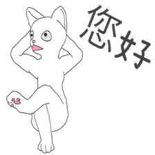 White cat everyday(1 sticker #7543581